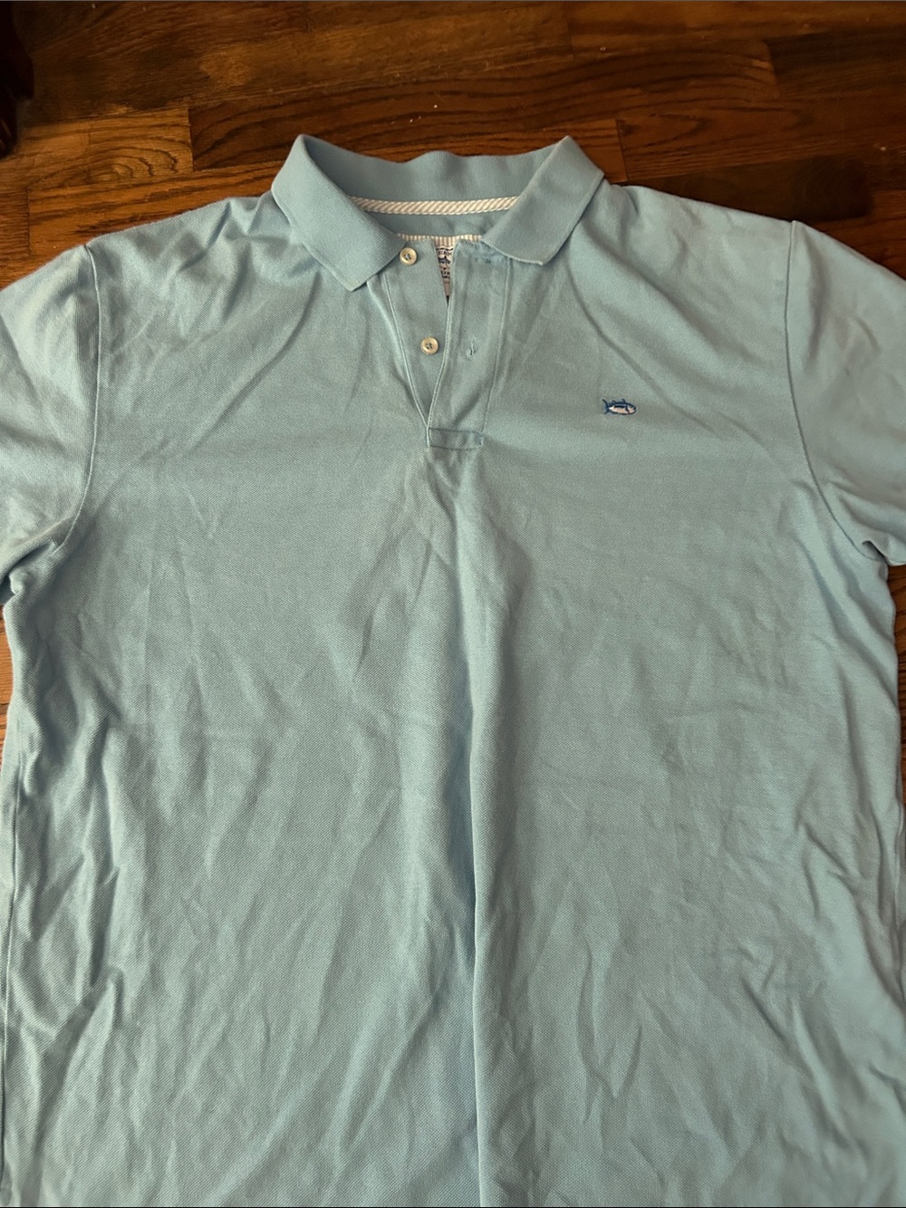 Southern Tide Light Blue Pique Polo